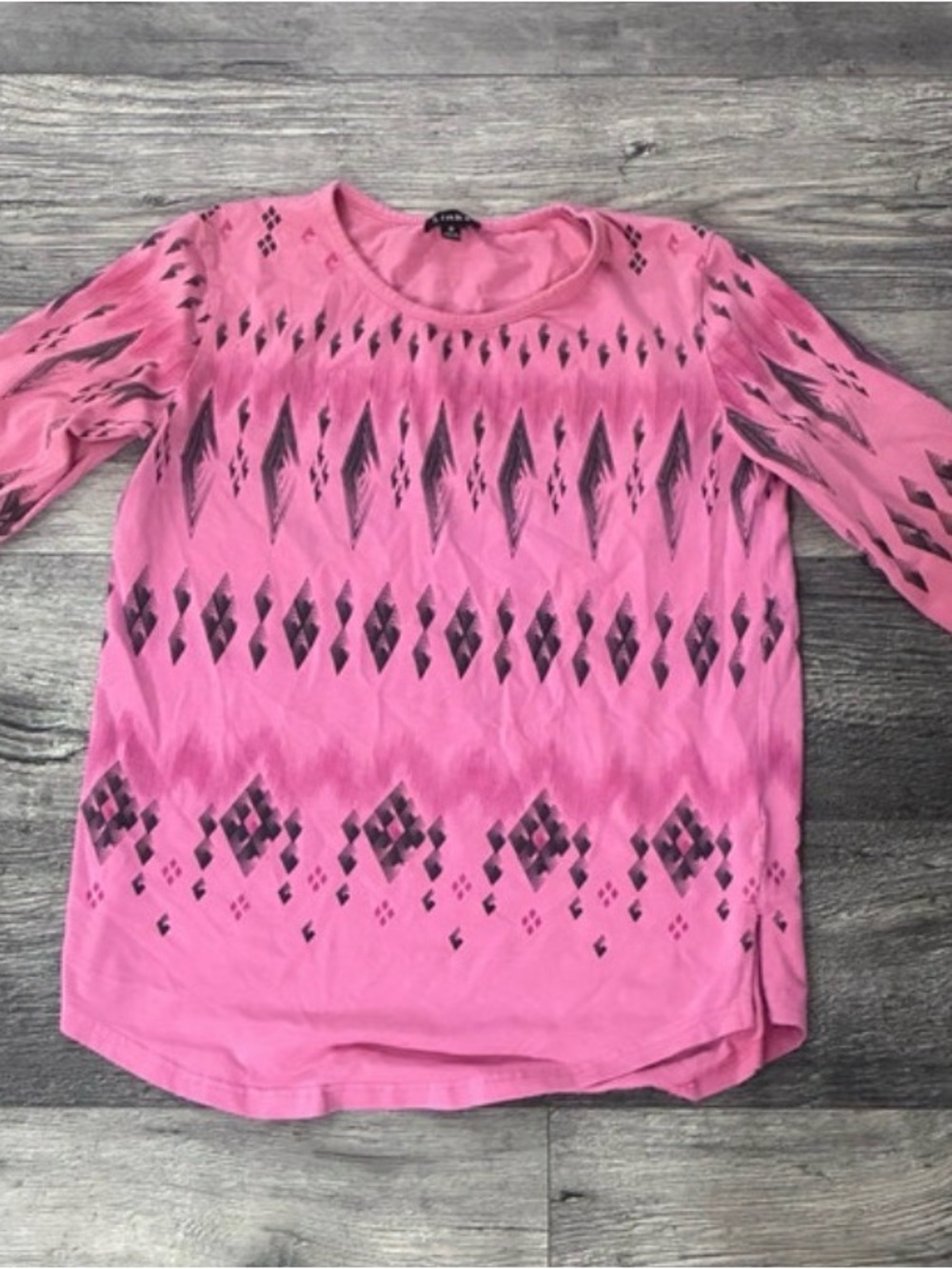 Link Pink Patterned Long Sleeve Tee